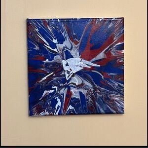 New England Patriots Abstract Painting 10x10